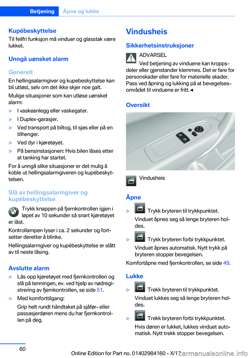 BMW 2 SERIES COUPE 2018  InstruksjonsbØker (in Norwegian) �K�u�p�