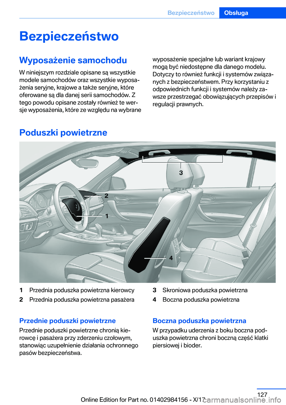 BMW 2 SERIES COUPE 2018  Instrukcja obsługi (in Polish) �B�e�z�p�i�e�c�z�e�