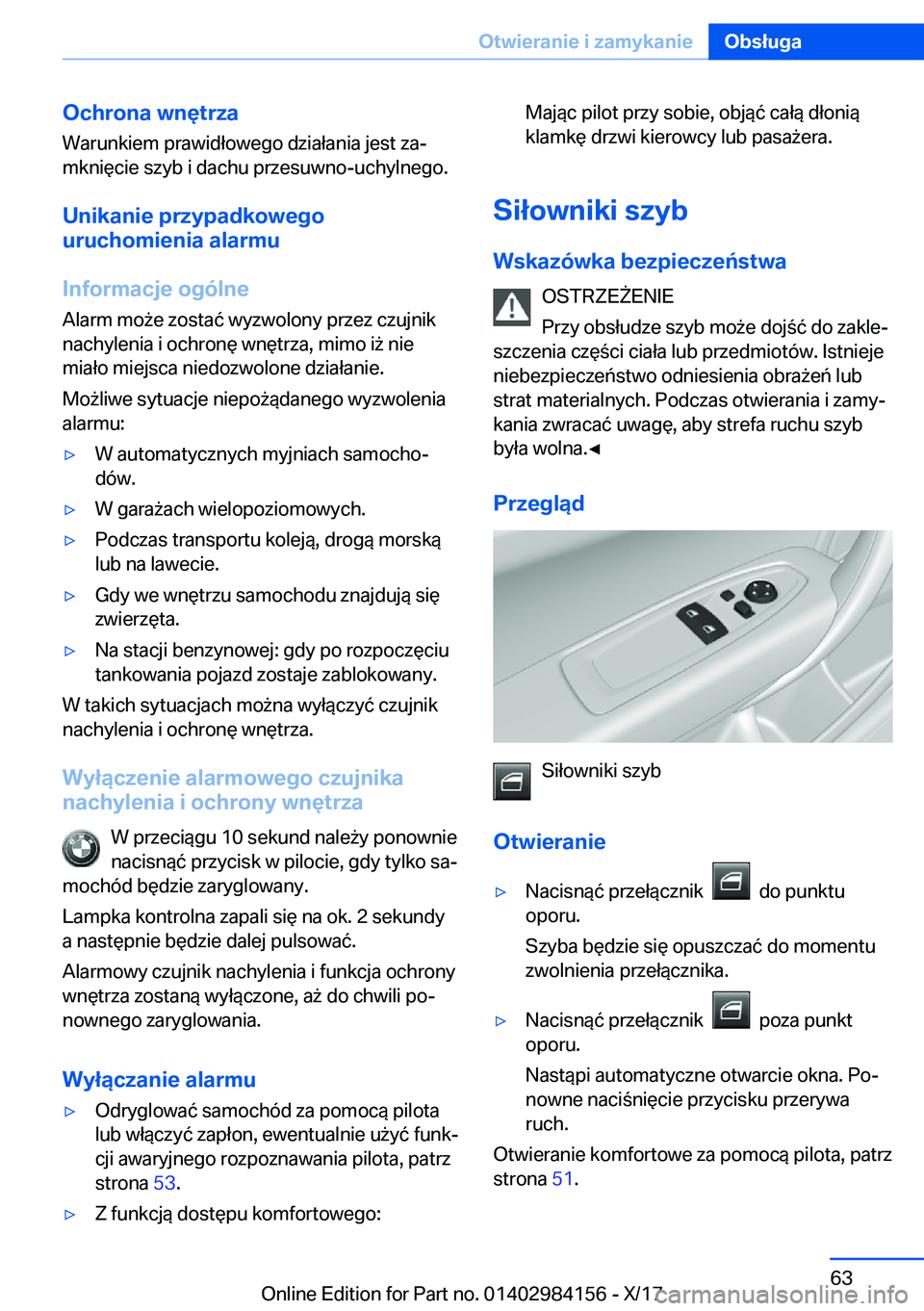 BMW 2 SERIES COUPE 2018  Instrukcja obsługi (in Polish) �O�c�h�r�o�n�a��w�n�