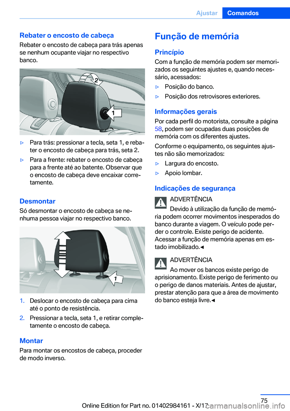 BMW 2 SERIES COUPE 2018  Manual do condutor (in Portuguese) �R�e�b�a�t�e�r��o��e�n�c�o�s�t�o��d�e��c�a�b�e�