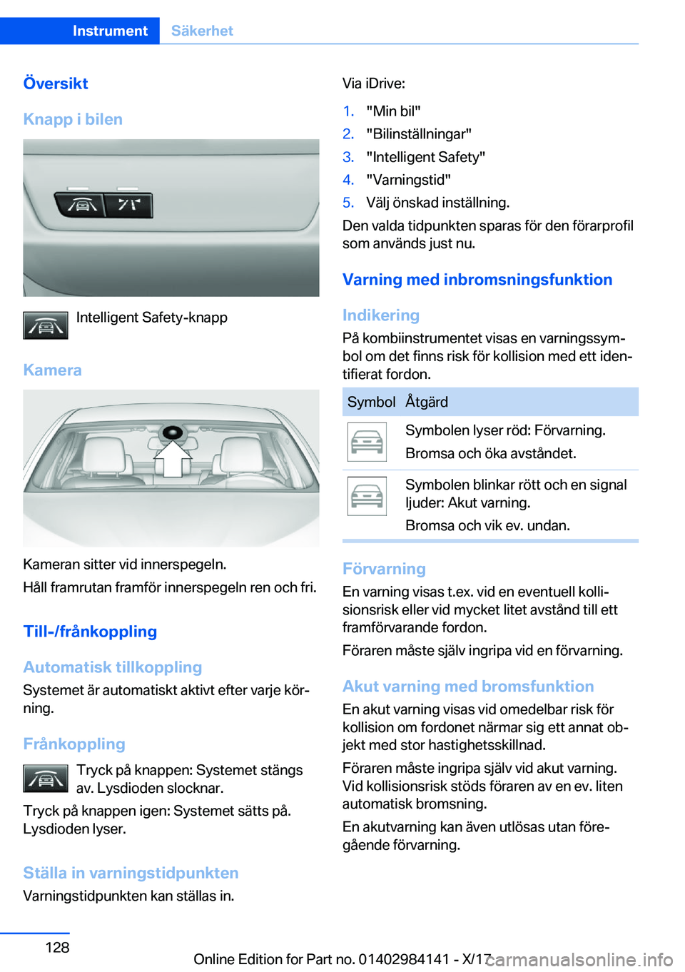BMW 2 SERIES COUPE 2018  InstruktionsbÖcker (in Swedish) �
