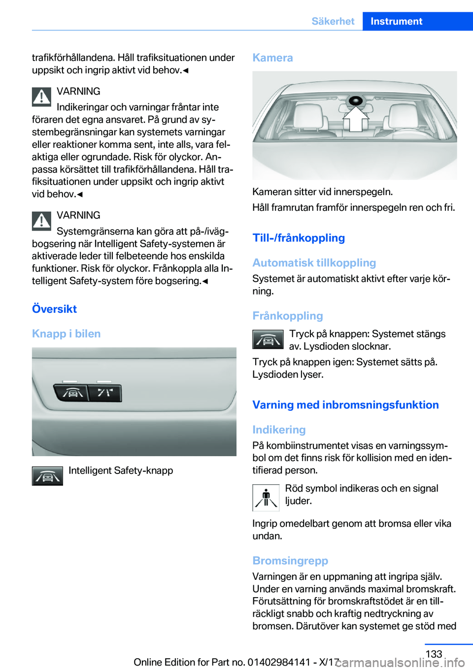 BMW 2 SERIES COUPE 2018  InstruktionsbÖcker (in Swedish) �t�r�a�f�i�k�f�