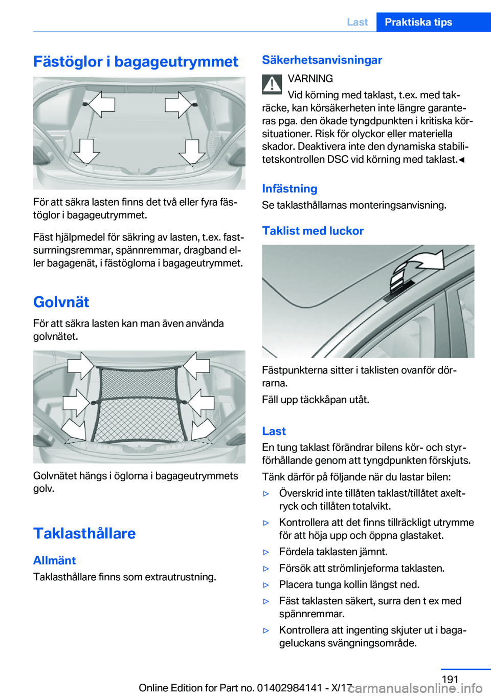 BMW 2 SERIES COUPE 2018  InstruktionsbÖcker (in Swedish) �F�ä�s�t�