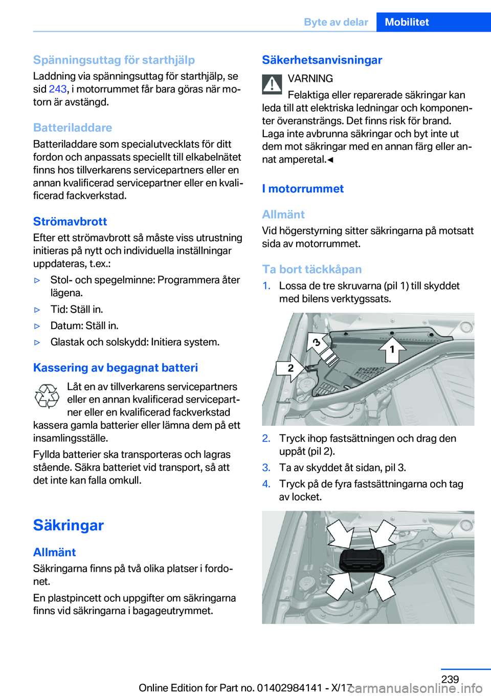 BMW 2 SERIES COUPE 2018  InstruktionsbÖcker (in Swedish) �S�p�ä�n�n�i�n�g�s�u�t�t�a�g��f�