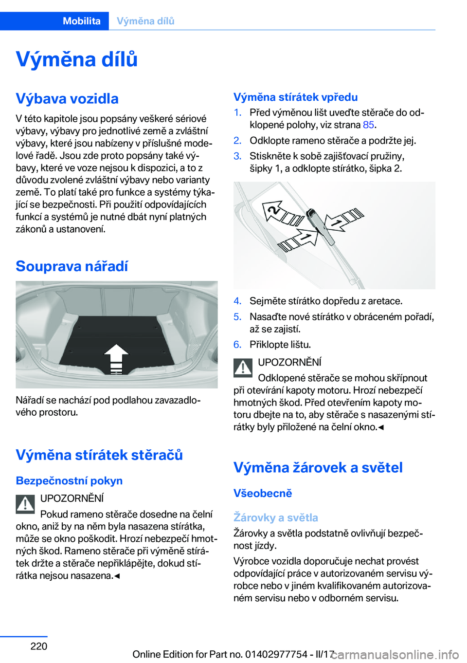 BMW 2 SERIES COUPE 2017  Návod na použití (in Czech) �V�