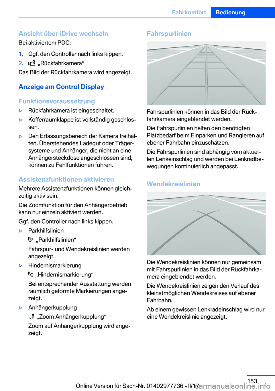 BMW 2 SERIES COUPE 2017  Betriebsanleitungen (in German) �A�n�s�i�c�h�t��