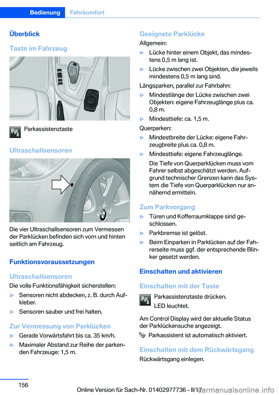 BMW 2 SERIES COUPE 2017  Betriebsanleitungen (in German) �