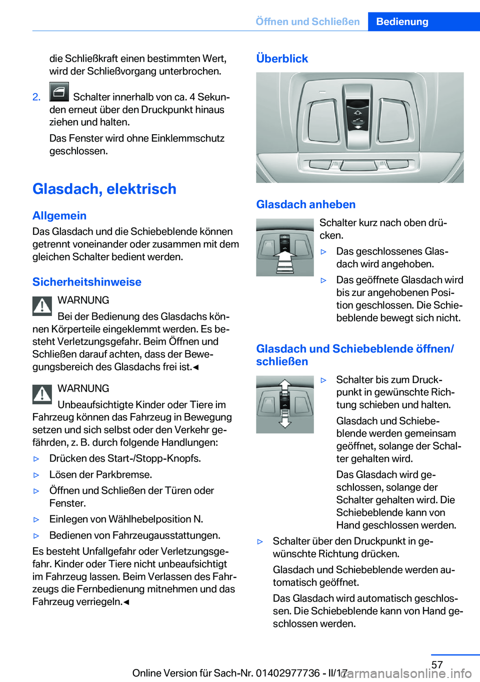 BMW 2 SERIES COUPE 2017  Betriebsanleitungen (in German) �d�i�e� �S�c�h�l�i�e�