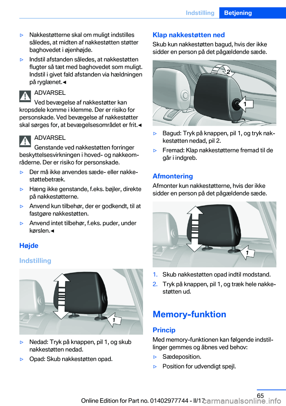 BMW 2 SERIES COUPE 2017  InstruktionsbØger (in Danish) 'y�N�a�k�k�e�s�t�