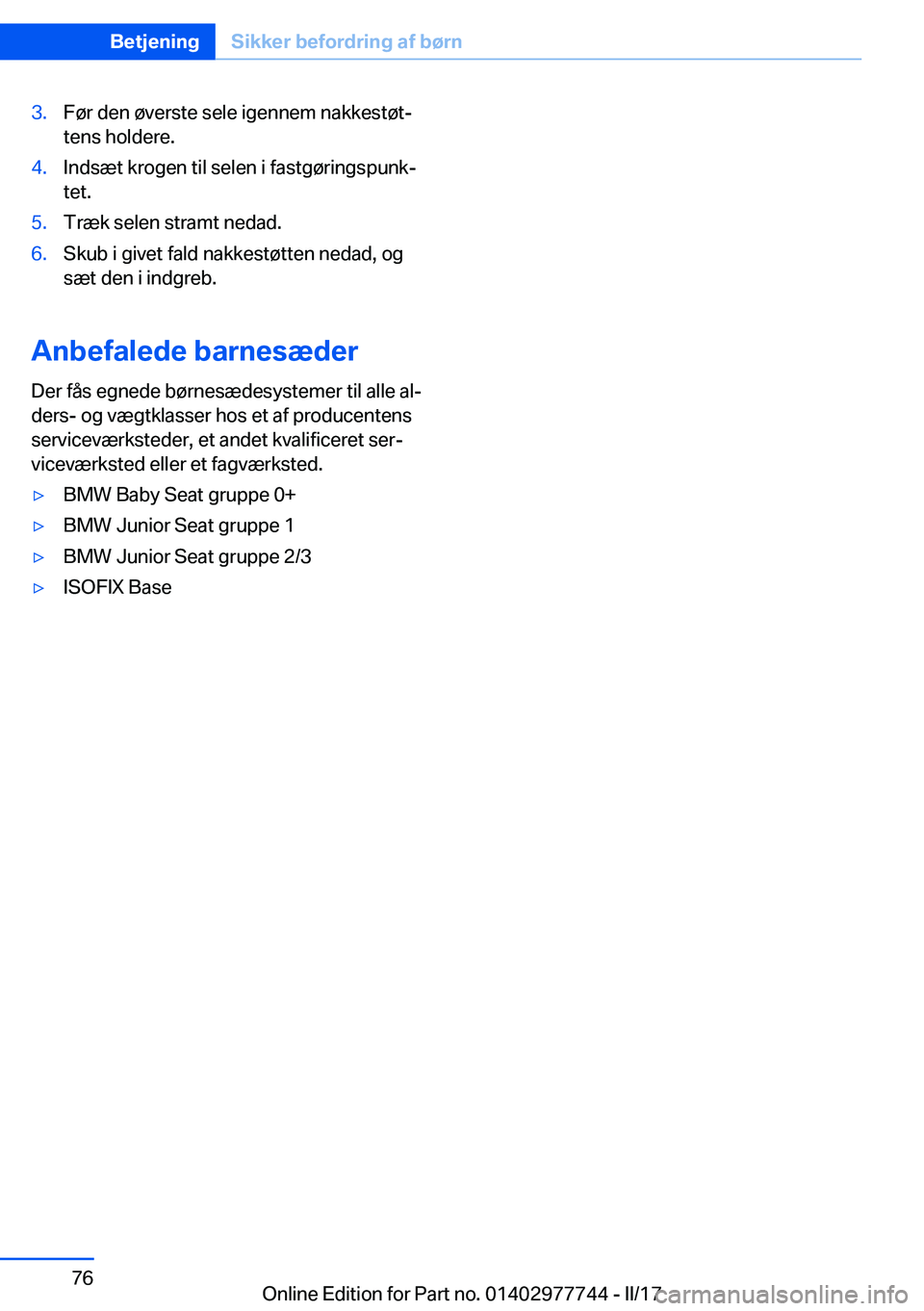 BMW 2 SERIES COUPE 2017  InstruktionsbØger (in Danish) �3�.�F�