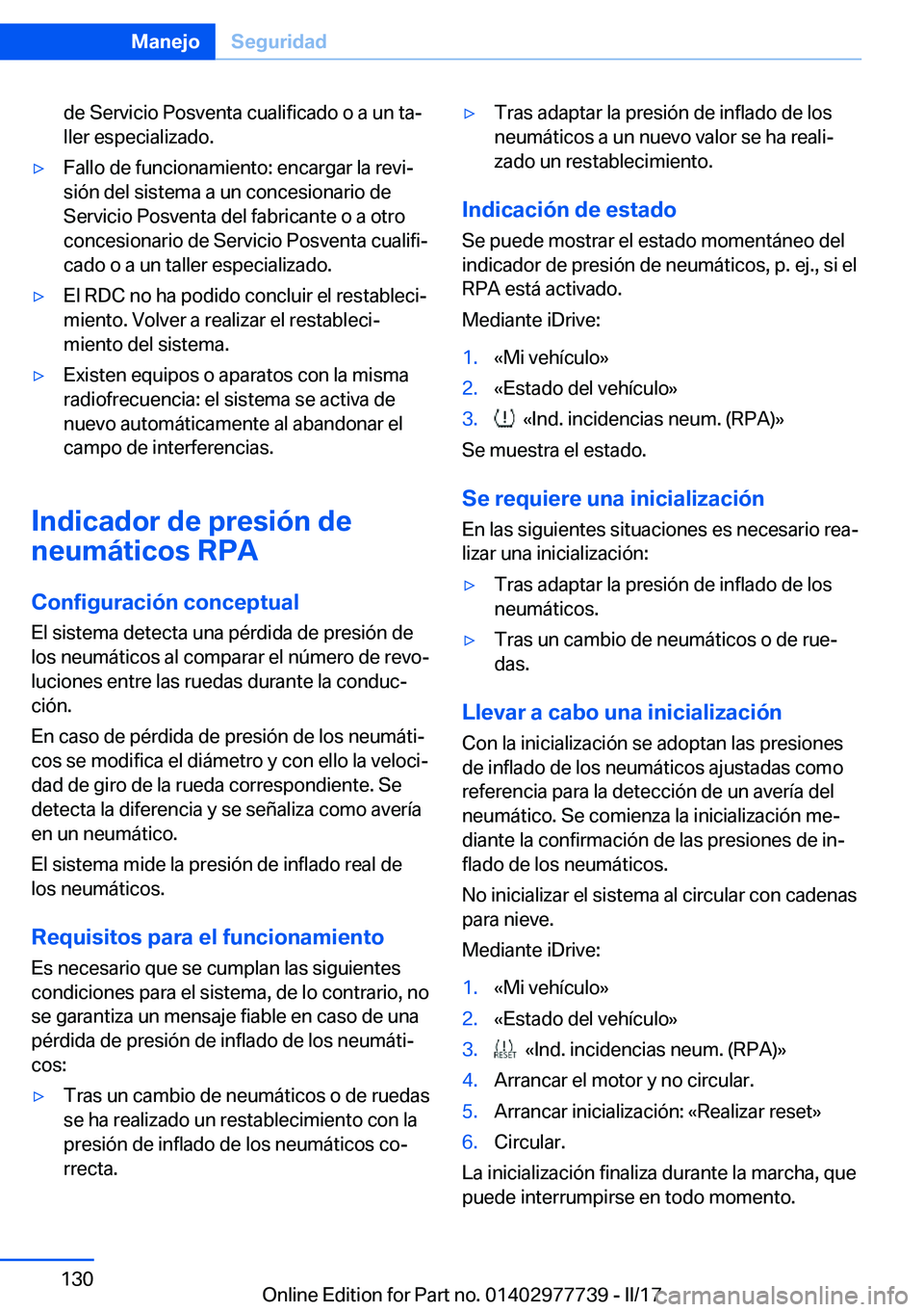 BMW 2 SERIES COUPE 2017  Manuales de Empleo (in Spanish) �d�e� �S�e�r�v�i�c�i�o� �P�o�s�v�e�n�t�a� �c�u�a�l�i�f�i�c�a�d�o� �o� �a� �u�n� �t�aª�l�l�e�r� �e�s�p�e�c�i�a�l�i�z�a�d�o�.y�F�a�l�l�o� �d�e� �f�u�n�c�i�o�n�a�m�i�e�n�t�o�:� �e�n�c�a�r�g�a�r� �l�a�