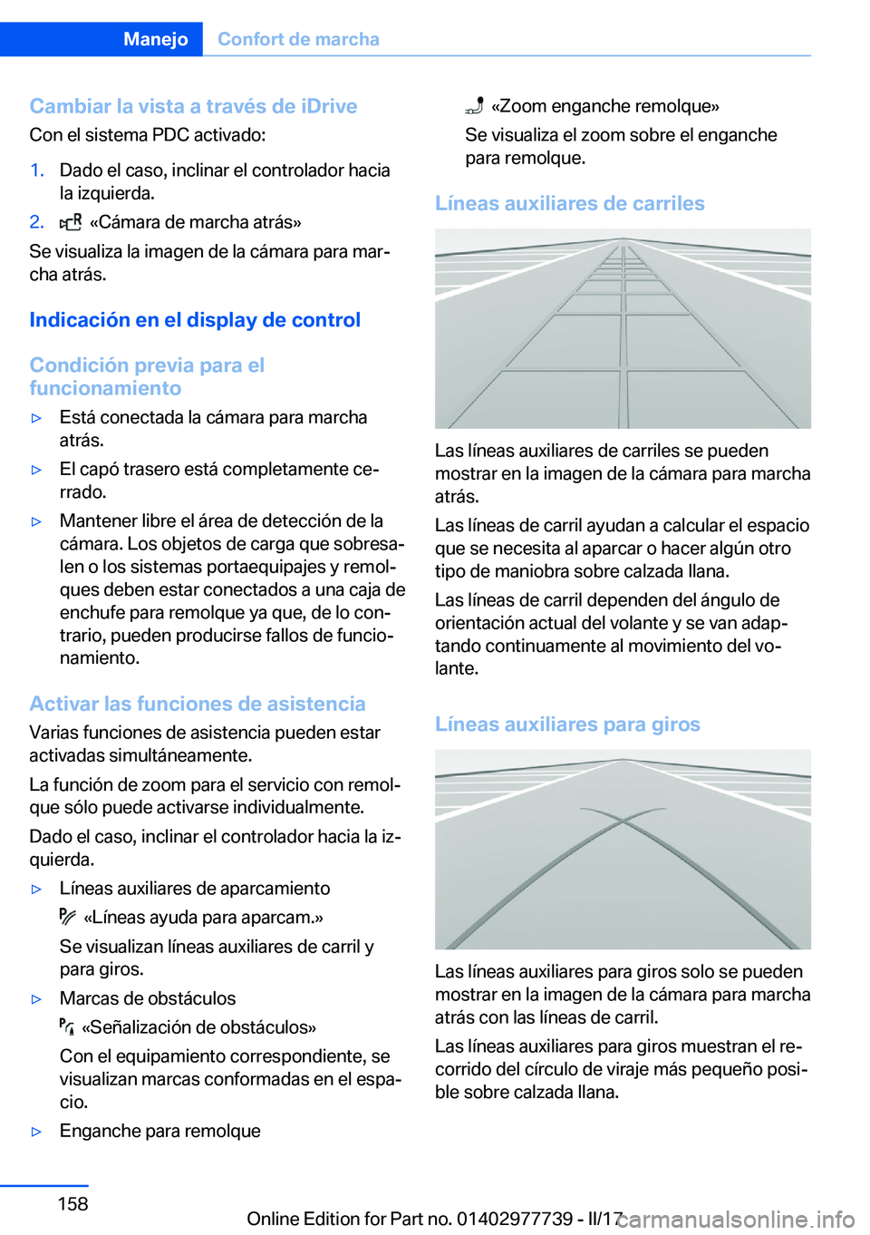 BMW 2 SERIES COUPE 2017  Manuales de Empleo (in Spanish) �C�a�m�b�i�a�r��l�a��v�i�s�t�a��a��t�r�a�v�