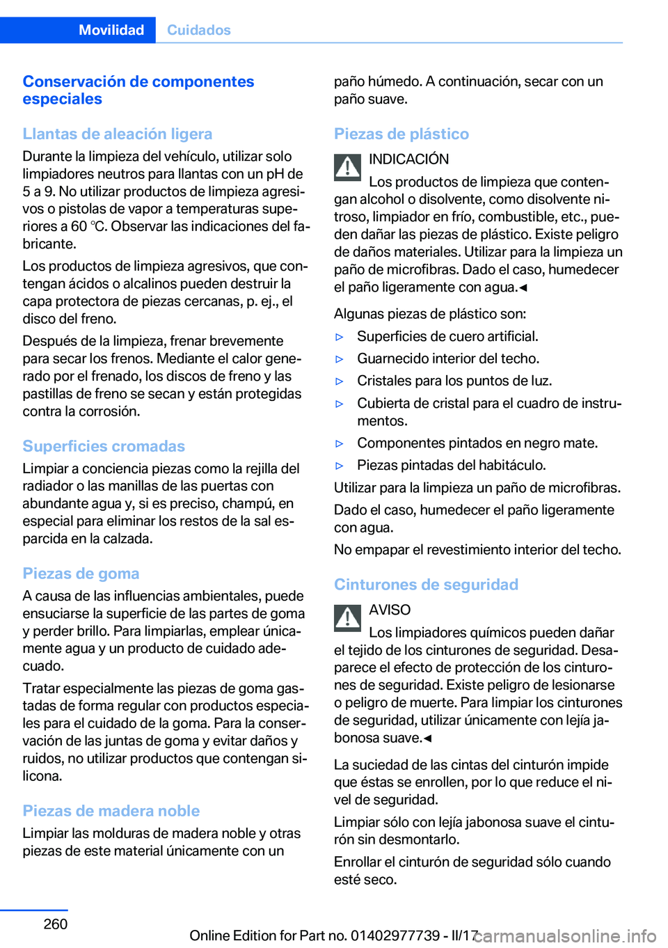 BMW 2 SERIES COUPE 2017  Manuales de Empleo (in Spanish) �C�o�n�s�e�r�v�a�c�i�