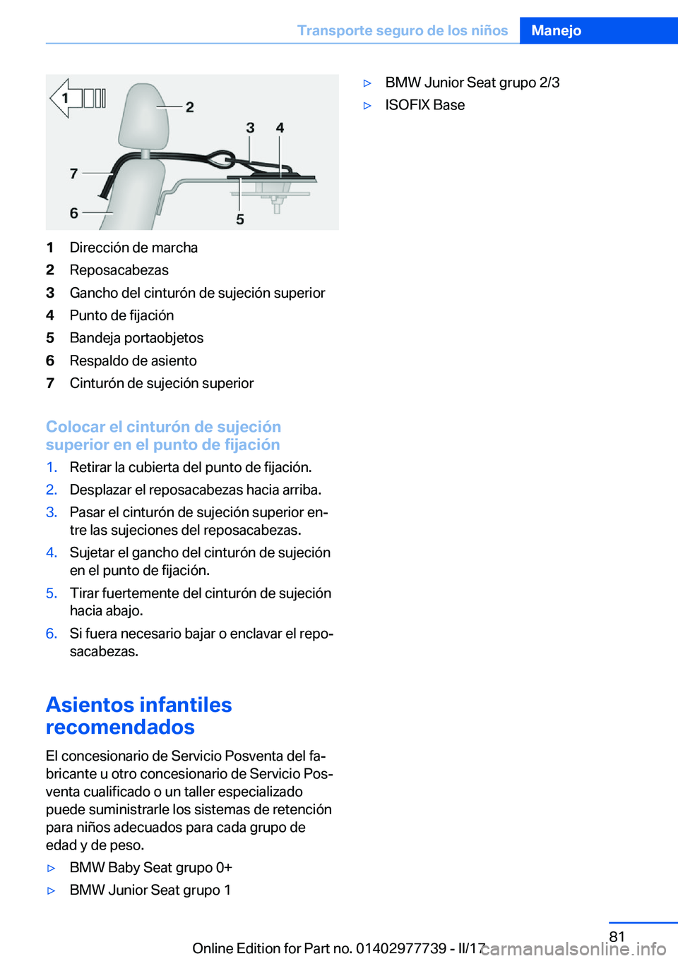 BMW 2 SERIES COUPE 2017  Manuales de Empleo (in Spanish) �1�D�i�r�e�c�c�i�
