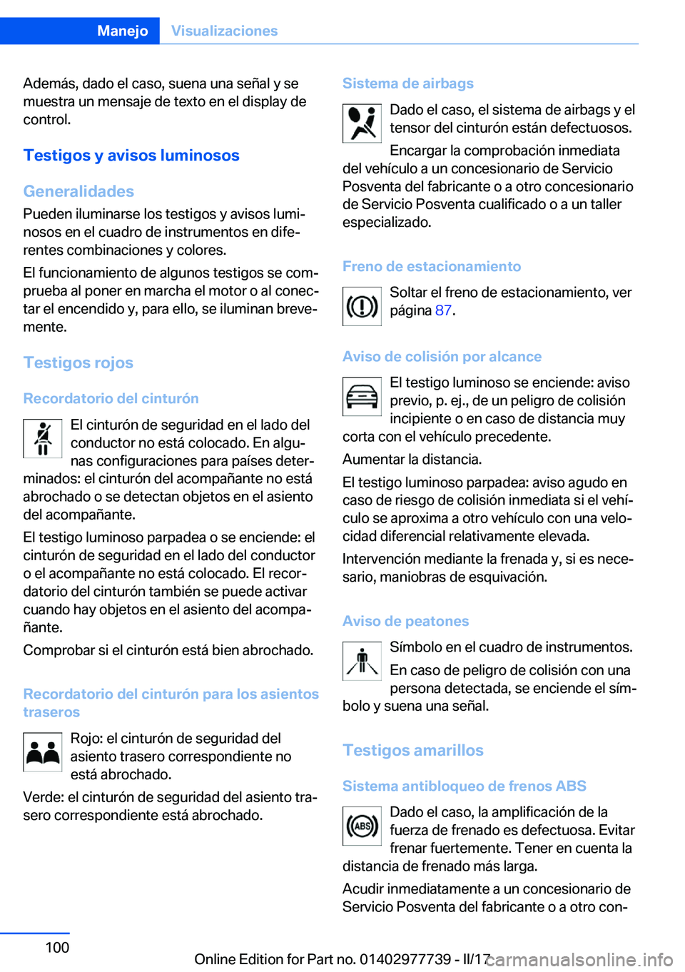 BMW 2 SERIES COUPE 2017  Manuales de Empleo (in Spanish) �A�d�e�m�