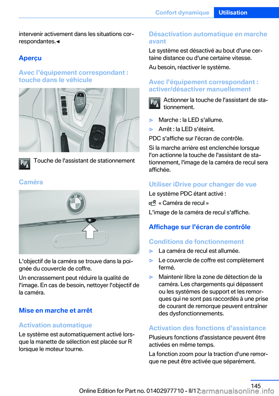 BMW 2 SERIES COUPE 2017  Notices Demploi (in French) �i�n�t�e�r�v�e�n�i�r� �a�c�t�i�v�e�m�e�n�t� �d�a�n�s� �l�e�s� �s�i�t�u�a�t�i�o�n�s� �c�o�rj
�r�e�s�p�o�n�d�a�n�t�e�s�.'