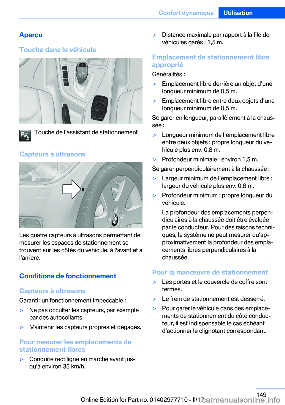 BMW 2 SERIES COUPE 2017  Notices Demploi (in French) �A�p�e�r�ç�u
�T�o�u�c�h�e��d�a�n�s��l�e��v�é�h�i�c�u�l�e
�T�o�u�c�h�e� �d�e� �l�'�a�s�s�i�s�t�a�n�t� �d�e� �s�t�a�t�i�o�n�n�e�m�e�n�t
�C�a�p�t�e�u�r�s��