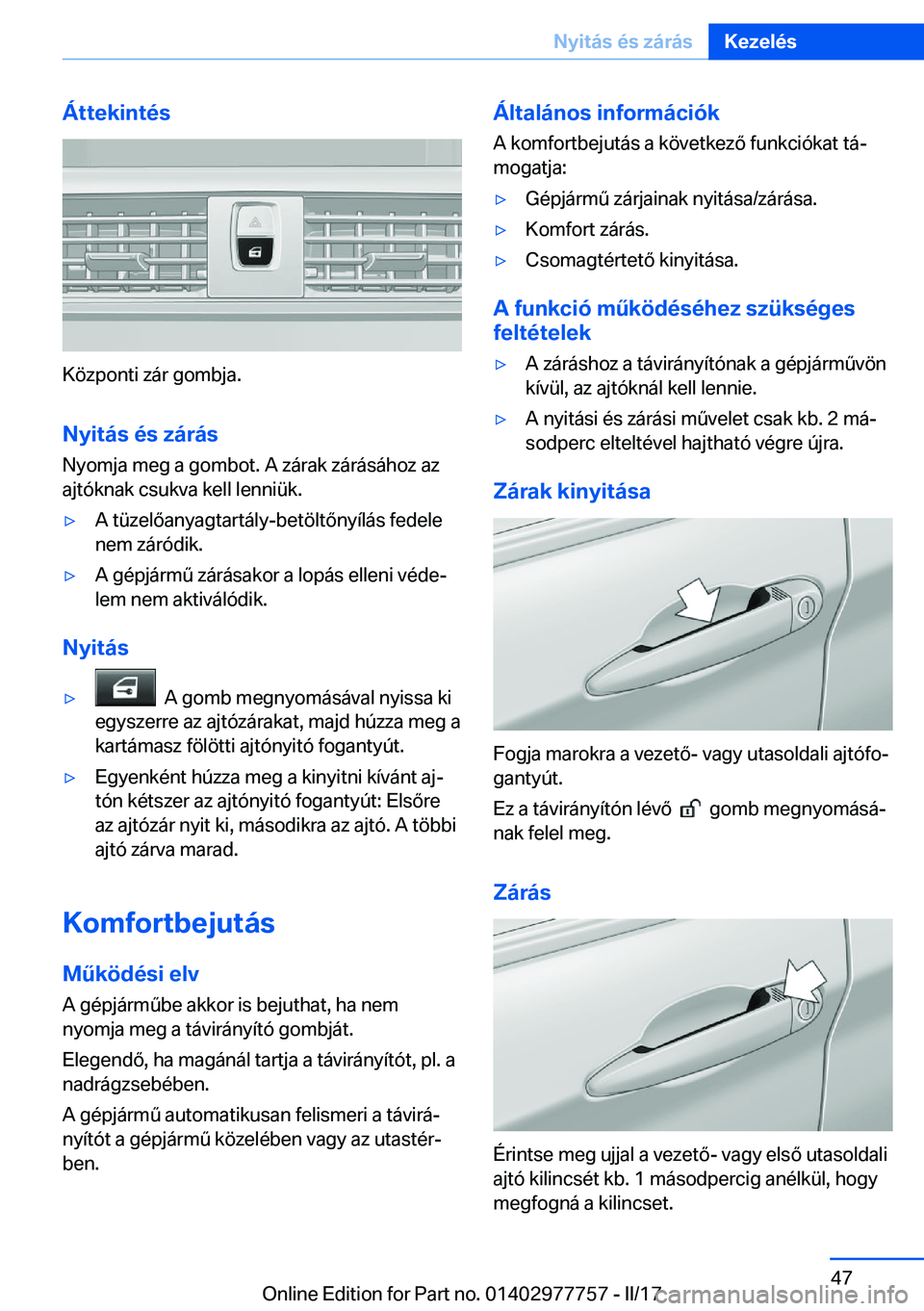 BMW 2 SERIES COUPE 2017  Kezelési útmutató (in Hungarian) �
