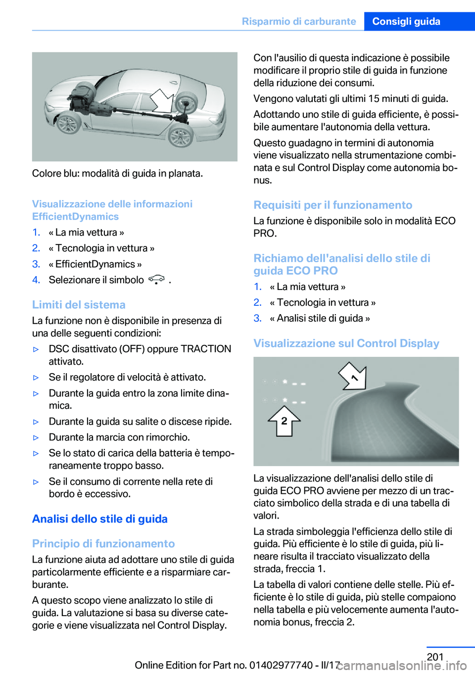 BMW 2 SERIES COUPE 2017  Libretti Di Uso E manutenzione (in Italian) �C�o�l�o�r�e� �b�l�u�:� �m�o�d�a�l�i�t�