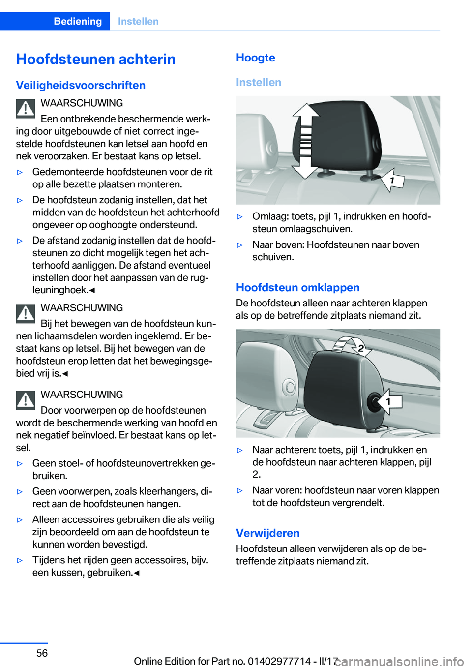 BMW 2 SERIES COUPE 2017  Instructieboekjes (in Dutch) �H�o�o�f�d�s�t�e�u�n�e�n��a�c�h�t�e�r�i�n�V�e�i�l�i�g�h�e�i�d�s�v�o�o�r�s�c�h�r�i�f�t�e�n �W�A�A�R�S�C�H�U�W�I�N�G
�E�e�n� �o�n�t�b�r�e�k�e�n�d�e� �b�e�s�c�h�e�r�m�e�n�d�e� �w�e�r�kj
�i�n�g� �d�o�o�