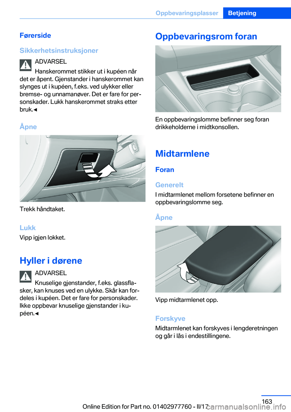 BMW 2 SERIES COUPE 2017  InstruksjonsbØker (in Norwegian) �F�