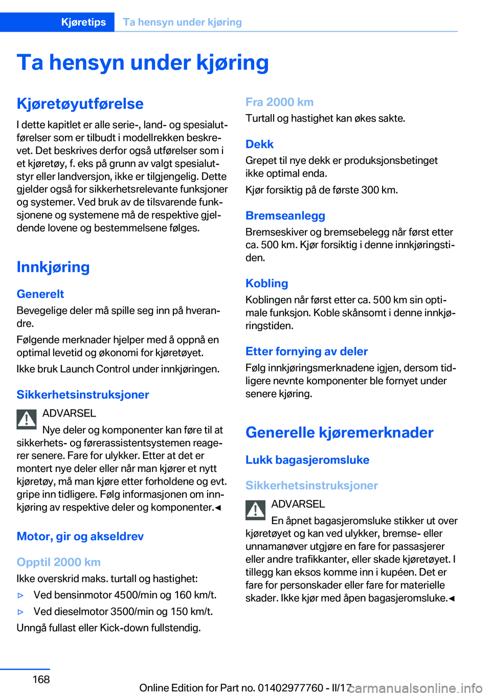 BMW 2 SERIES COUPE 2017  InstruksjonsbØker (in Norwegian) �T�a��h�e�n�s�y�n��u�n�d�e�r��k�j�