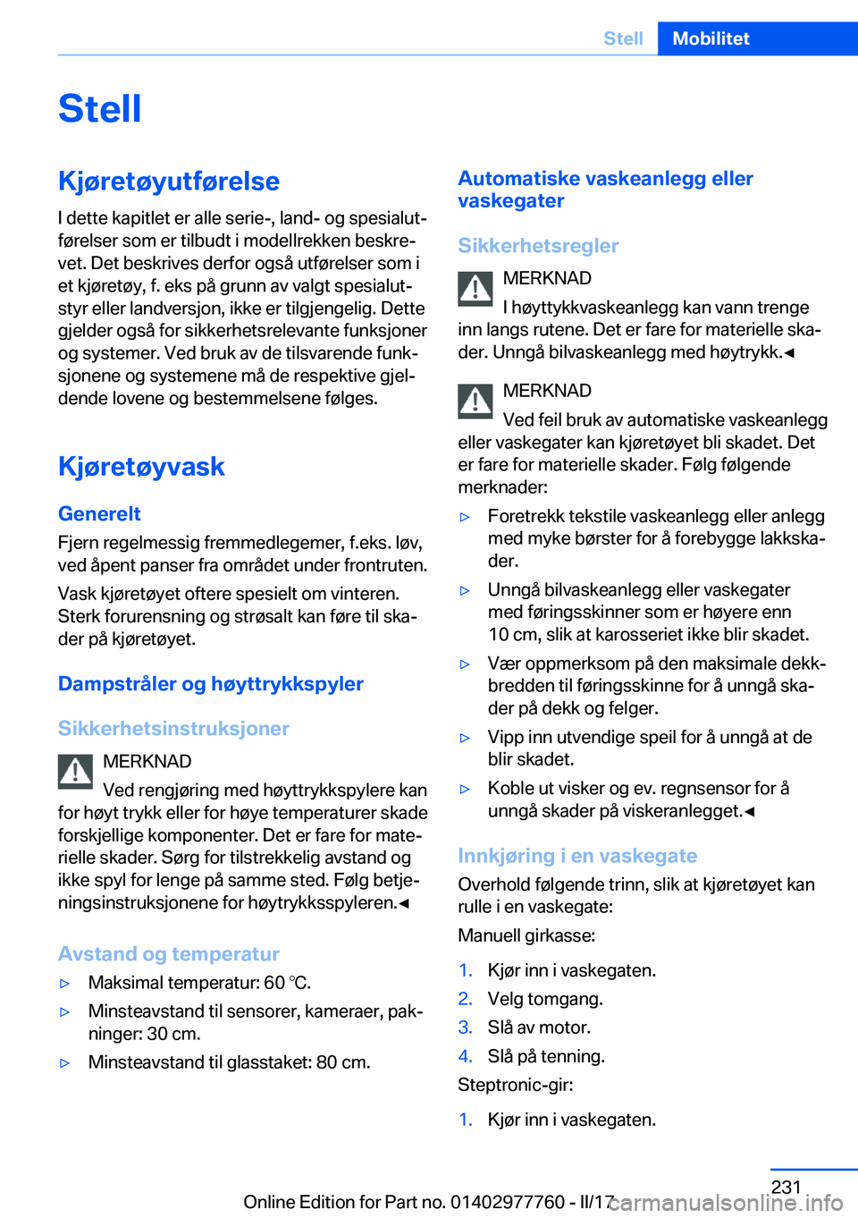 BMW 2 SERIES COUPE 2017  InstruksjonsbØker (in Norwegian) �S�t�e�l�l�K�j�