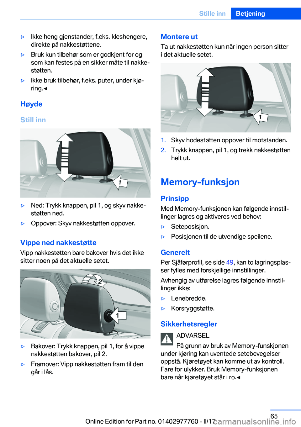 BMW 2 SERIES COUPE 2017  InstruksjonsbØker (in Norwegian) y�I�k�k�e� �h�e�n�g� �g�j�e�n�s�t�a�n�d�e�r�,� �f�.�e�k�s�.� �k�l�e�s�h�e�n�g�e�r�e�,�d�i�r�e�k�t�e� �p�å� �n�a�k�k�e�s�t�