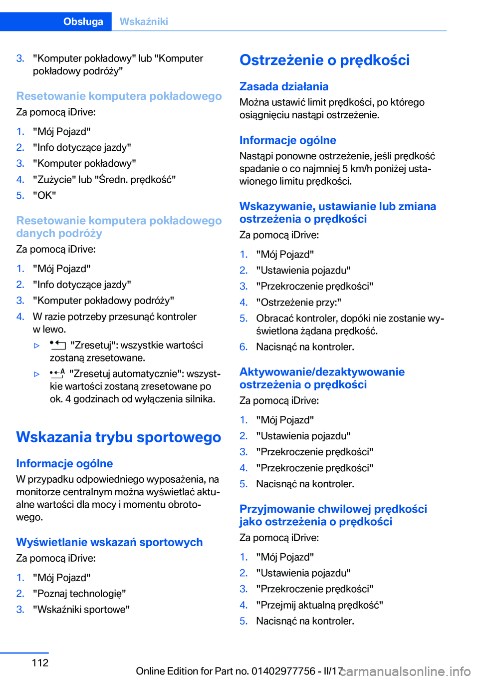 BMW 2 SERIES COUPE 2017  Instrukcja obsługi (in Polish) �3�.�"�K�o�m�p�u�t�e�r� �p�o�k�ł�a�d�o�w�y�"� �l�u�b� �"�K�o�m�p�u�t�e�r�p�o�k�ł�a�d�o�w�y� �p�o�d�r�