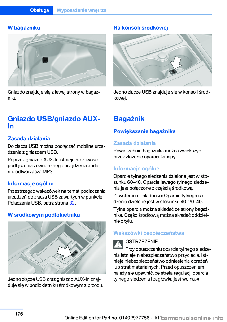 BMW 2 SERIES COUPE 2017  Instrukcja obsługi (in Polish) �W��b�a�g�a9�n�i�k�u
�G�n�i�a�z�d�o� �z�n�a�j�d�u�j�e� �s�i�