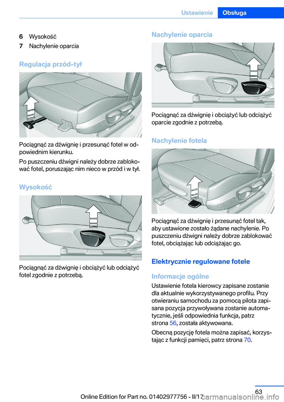 BMW 2 SERIES COUPE 2017  Instrukcja obsługi (in Polish) �6�W�y�s�o�k�o �