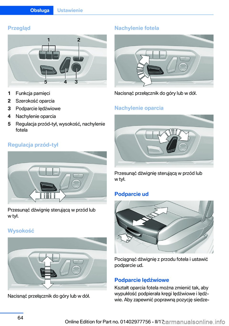 BMW 2 SERIES COUPE 2017  Instrukcja obsługi (in Polish) �P�r�z�e�g�l�