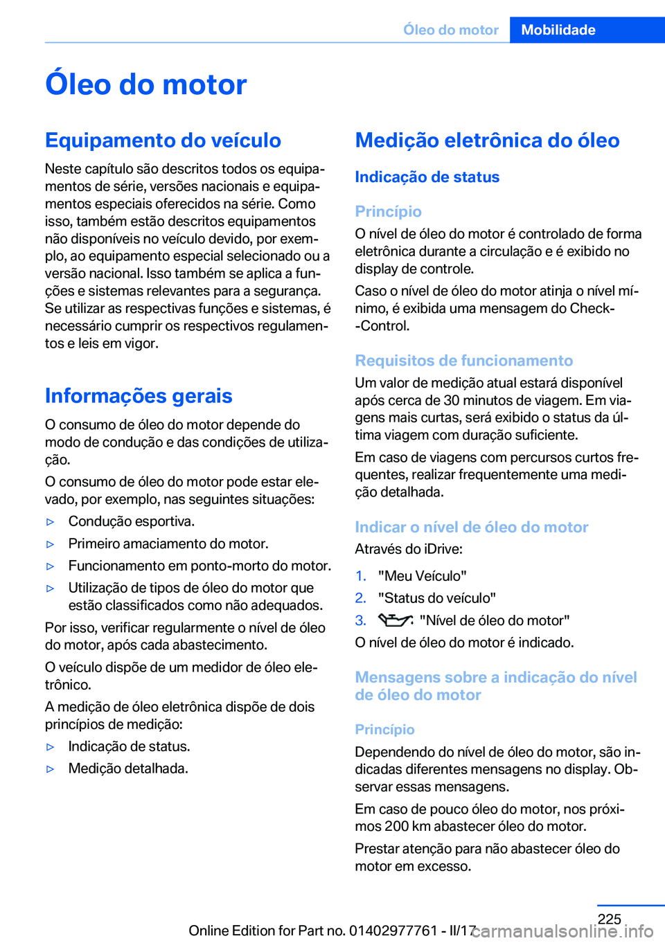 BMW 2 SERIES COUPE 2017  Manual do condutor (in Portuguese) �
