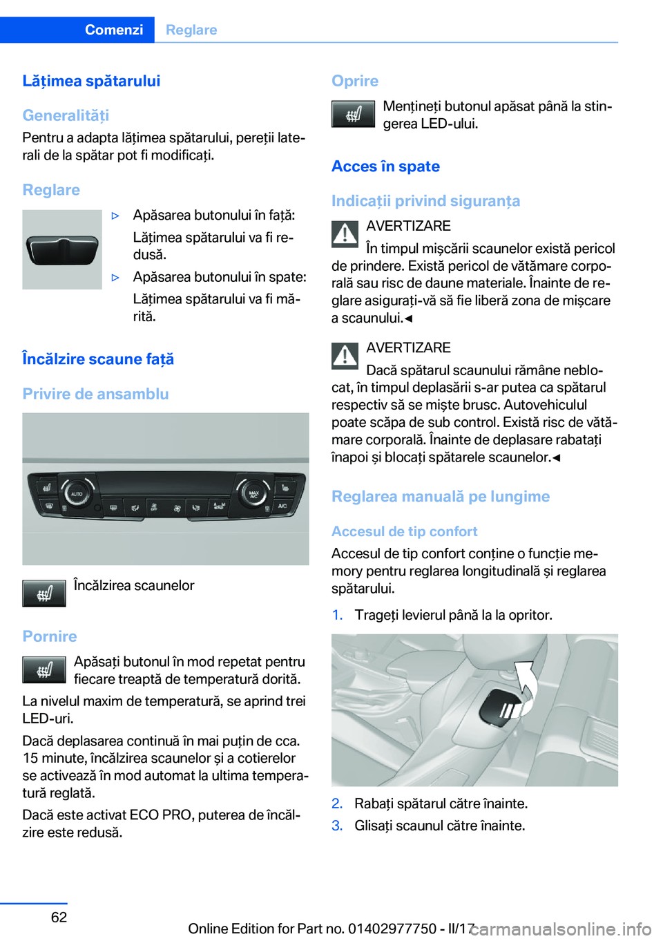BMW 2 SERIES COUPE 2017  Ghiduri De Utilizare (in Romanian) �L�