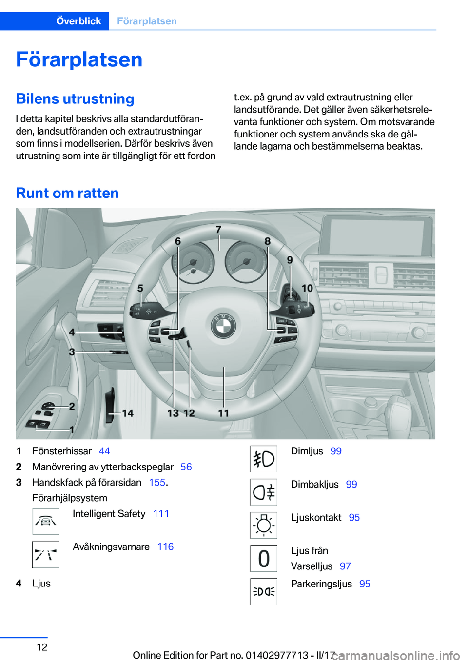 BMW 2 SERIES COUPE 2017  InstruktionsbÖcker (in Swedish) �F�