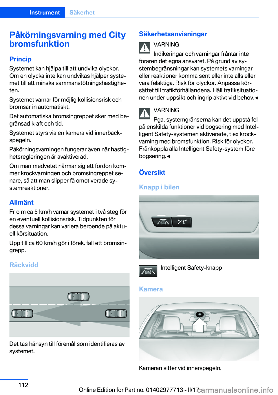 BMW 2 SERIES COUPE 2017  InstruktionsbÖcker (in Swedish) �P�å�k�
