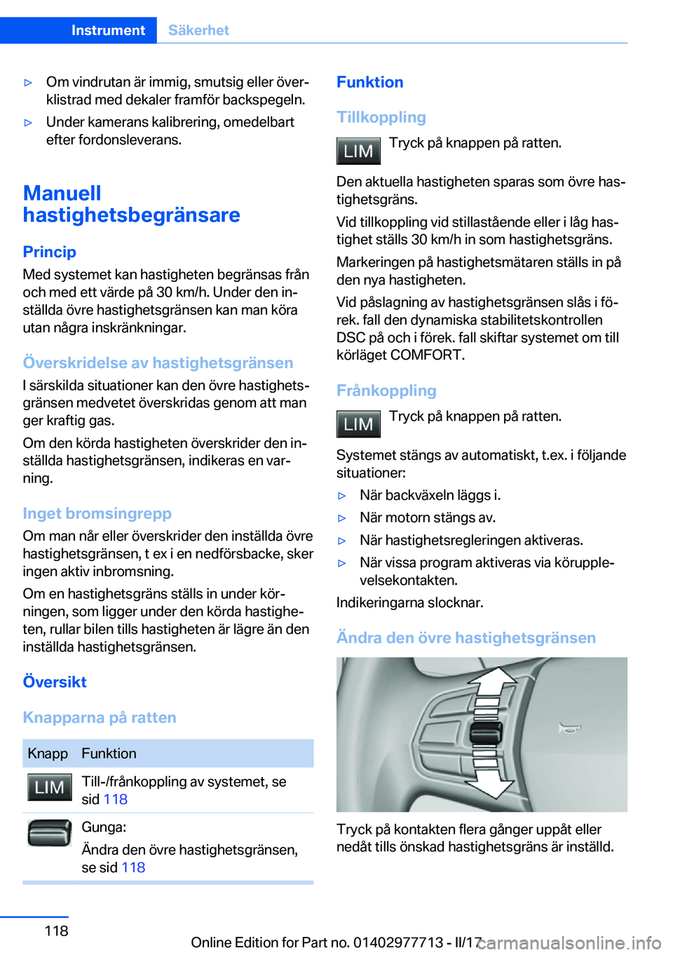BMW 2 SERIES COUPE 2017  InstruktionsbÖcker (in Swedish) 'y�O�m� �v�i�n�d�r�u�t�a�n� �ä�r� �i�m�m�i�g�,� �s�m�u�t�s�i�g� �e�l�l�e�r� �