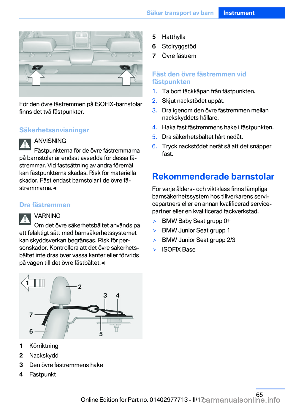 BMW 2 SERIES COUPE 2017  InstruktionsbÖcker (in Swedish) �F�