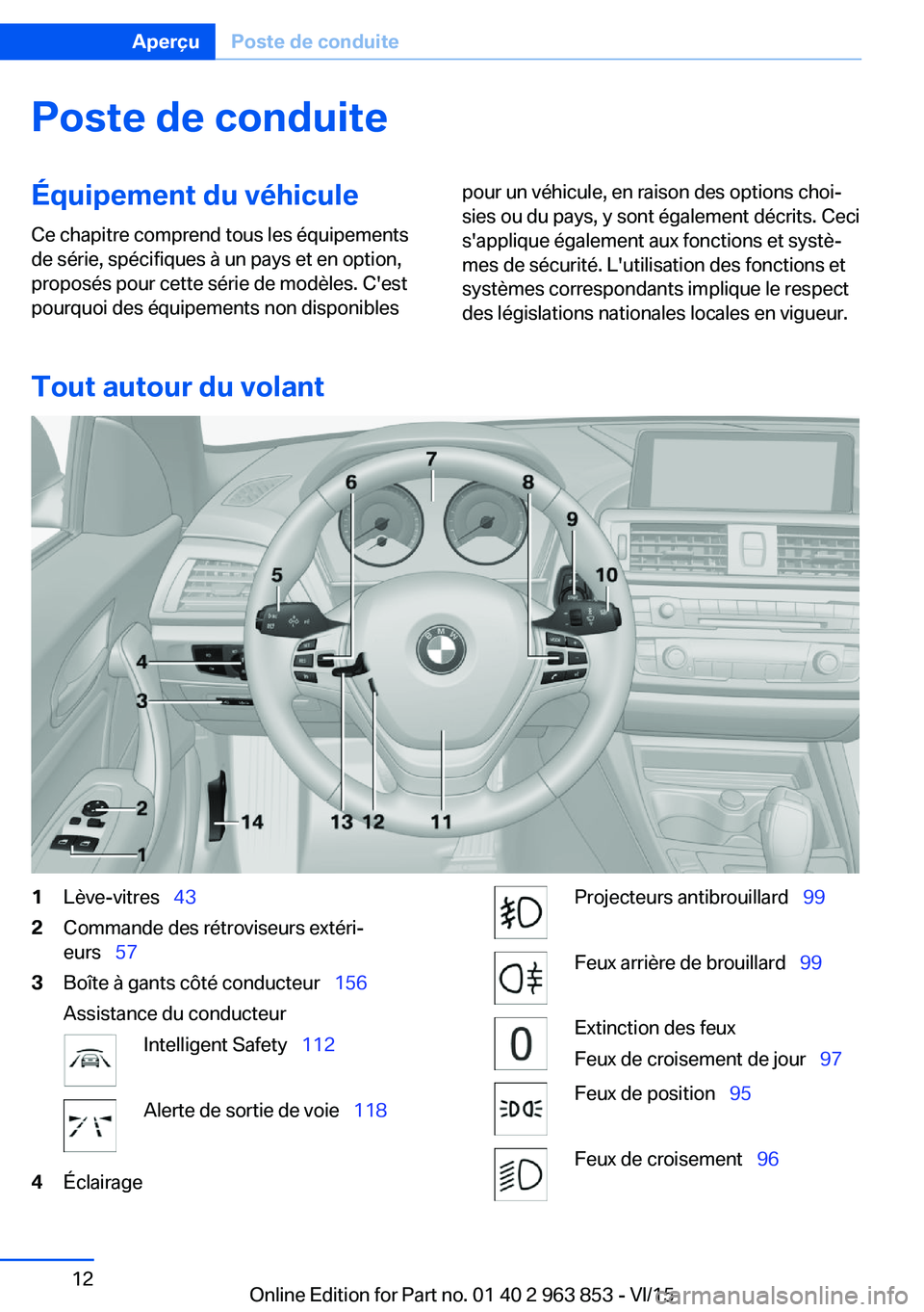 BMW 2 SERIES COUPE 2016 Notices Demploi (in French) Poste de conduiteÉquipement du véhicule
Ce chapitre comprend tous les équipements
de série, spécifiques à un pays et en option,
proposés pour cette série de modèles. C'est
pourquoi des é BMW 2 SERIES COUPE 2016 Notices Demploi (in French) Poste de conduiteÉquipement du véhicule
Ce chapitre comprend tous les équipements
de série, spécifiques à un pays et en option,
proposés pour cette série de modèles. C'est
pourquoi des é