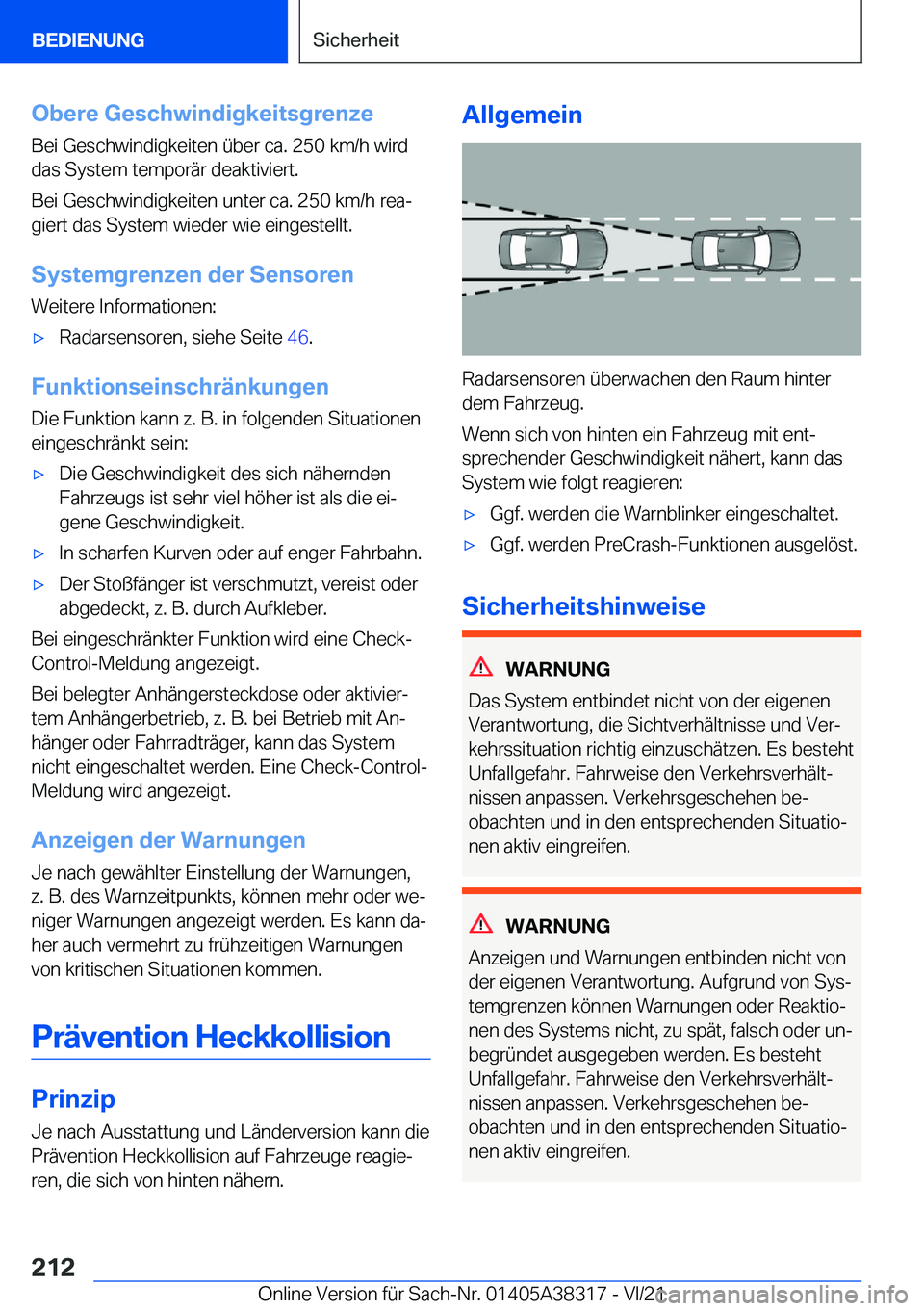 BMW 2 SERIES GRAN COUPE 2022  Betriebsanleitungen (in German) �O�b�e�r�e��G�e�s�c�h�w�i�n�d�i�g�k�e�i�t�s�g�r�e�n�z�e�B�e�i��G�e�s�c�h�w�i�n�d�i�g�k�e�i�t�e�n��