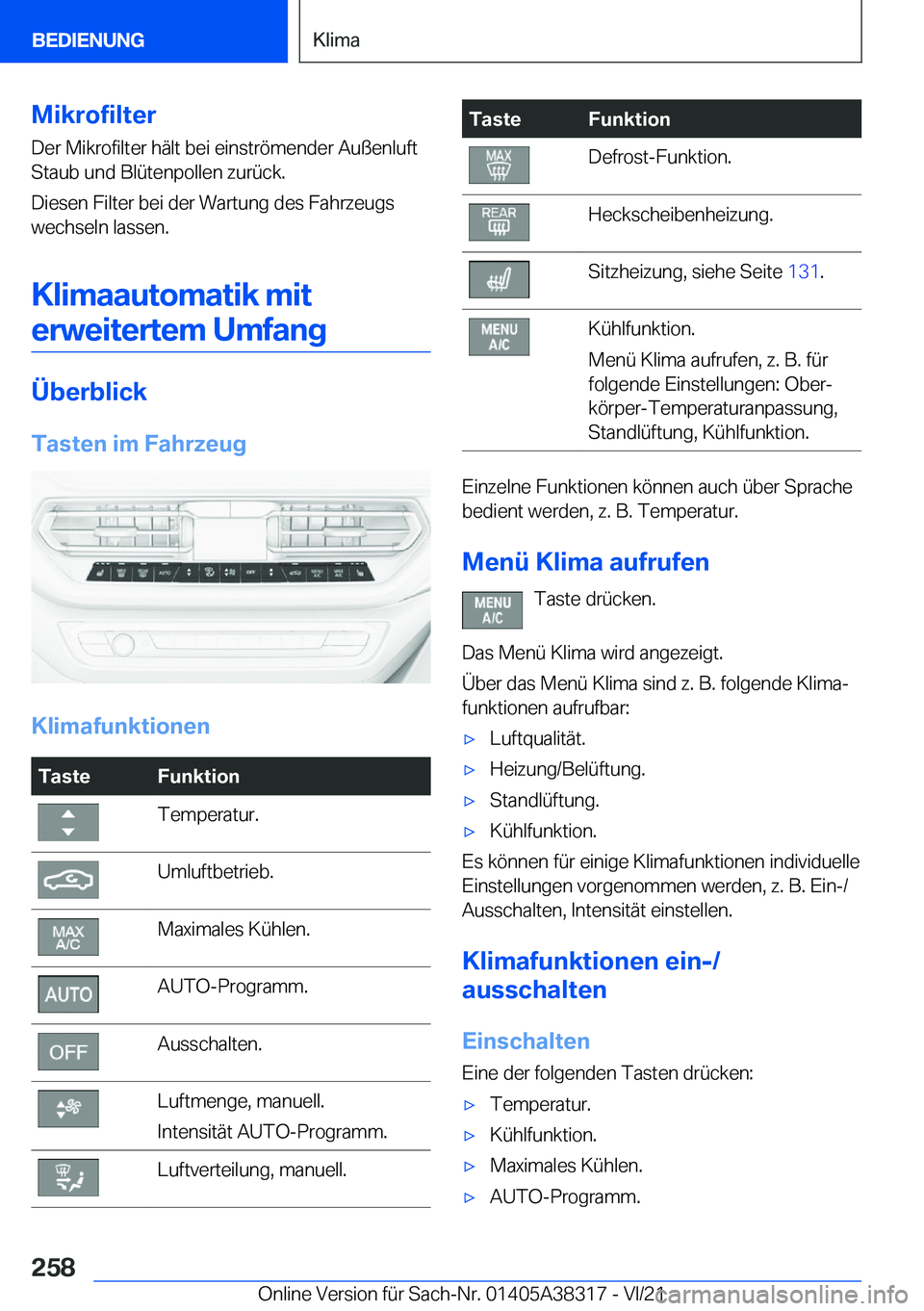 BMW 2 SERIES GRAN COUPE 2022  Betriebsanleitungen (in German) �M�i�k�r�o�f�i�l�t�e�r�D�e�r��M�i�k�r�o�f�i�l�t�e�r��h�