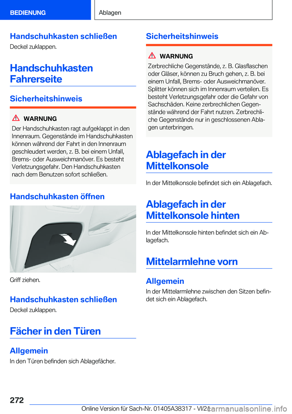 BMW 2 SERIES GRAN COUPE 2022  Betriebsanleitungen (in German) �H�a�n�d�s�c�h�u�h�k�a�s�t�e�n��s�c�h�l�i�e�