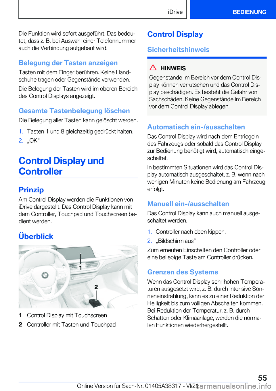 BMW 2 SERIES GRAN COUPE 2022  Betriebsanleitungen (in German) �D�i�e��F�u�n�k�t�i�o�n��w�i�r�d��s�o�f�o�r�t��a�u�s�g�e�f�