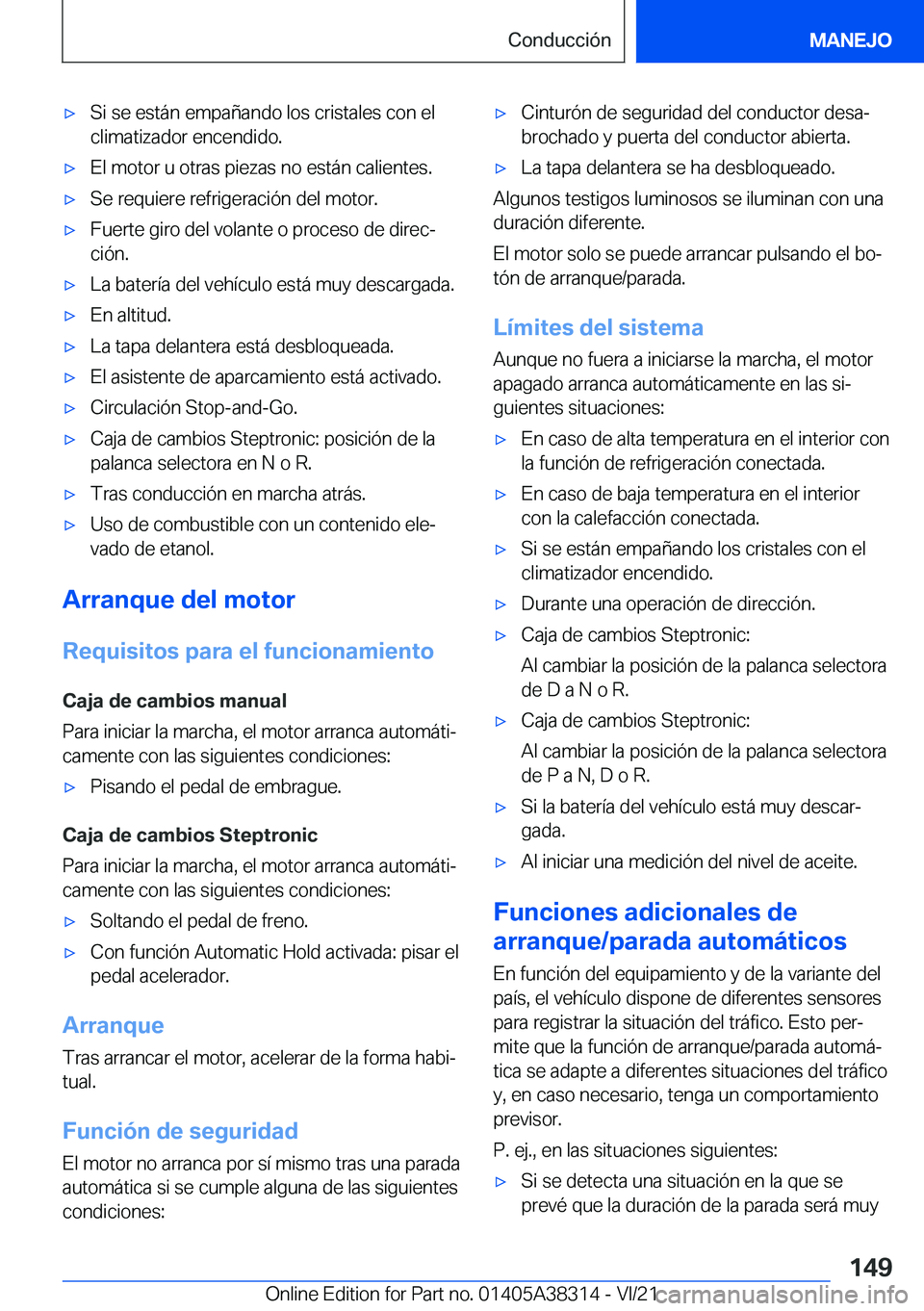 BMW 2 SERIES GRAN COUPE 2022  Manuales de Empleo (in Spanish) x�S�i��s�e��e�s�t�