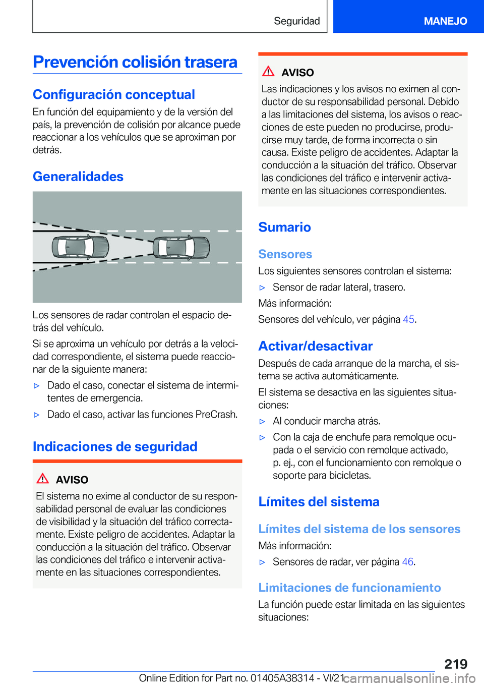 BMW 2 SERIES GRAN COUPE 2022  Manuales de Empleo (in Spanish) �P�r�e�v�e�n�c�i�