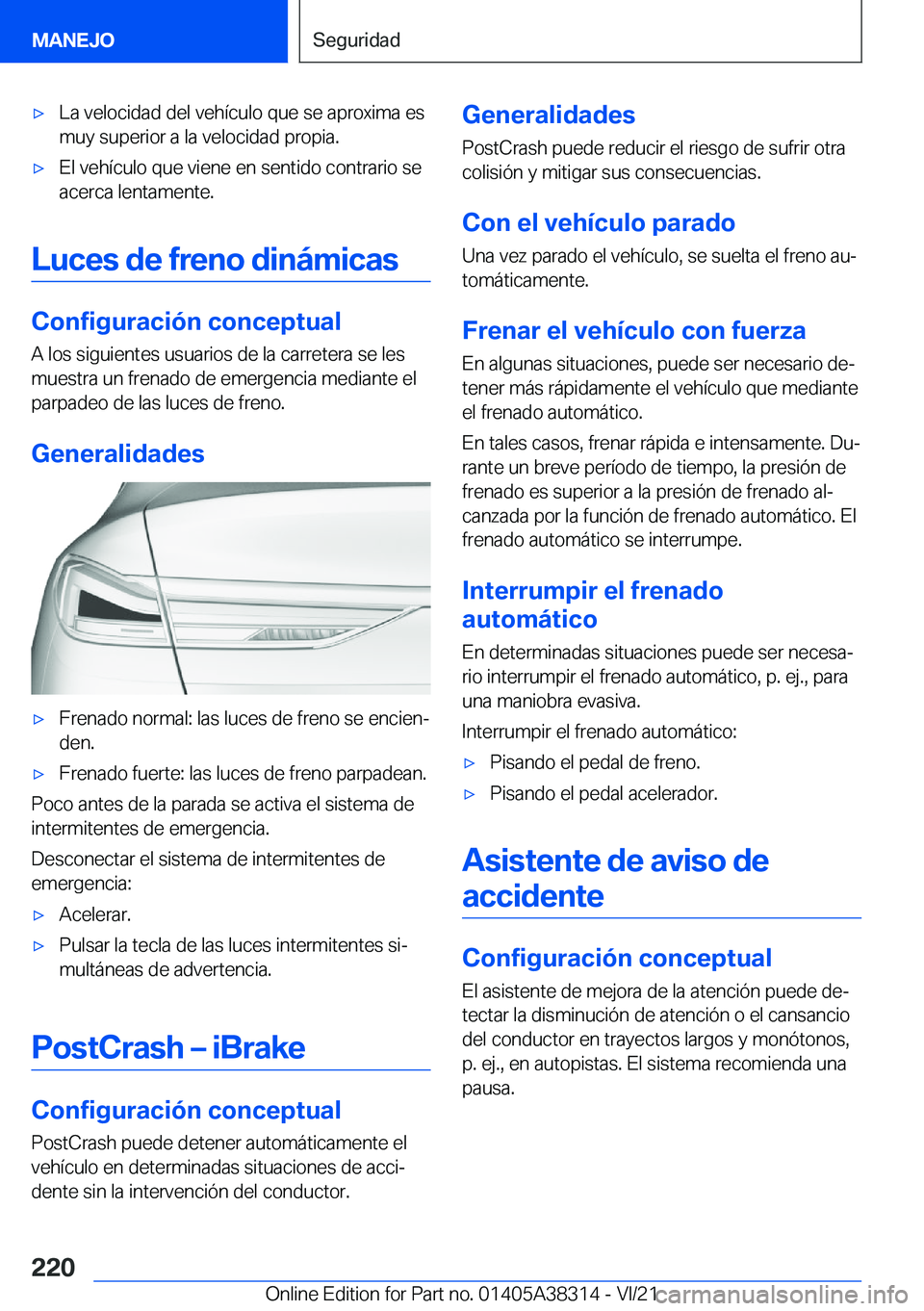 BMW 2 SERIES GRAN COUPE 2022  Manuales de Empleo (in Spanish) x�L�a��v�e�l�o�c�i�d�a�d��d�e�l��v�e�h�