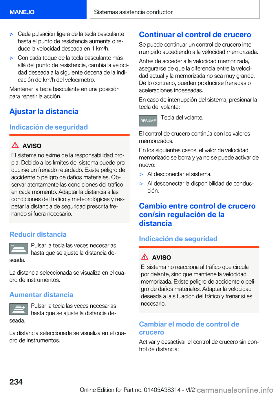 BMW 2 SERIES GRAN COUPE 2022  Manuales de Empleo (in Spanish) x�C�a�d�a��p�u�l�s�a�c�i�