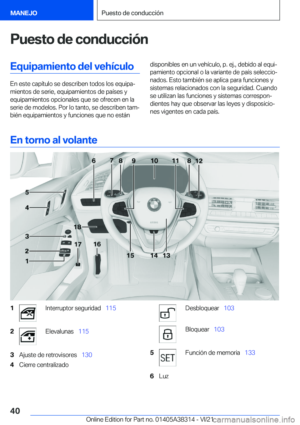 BMW 2 SERIES GRAN COUPE 2022  Manuales de Empleo (in Spanish) �P�u�e�s�t�o��d�e��c�o�n�d�u�c�c�i�