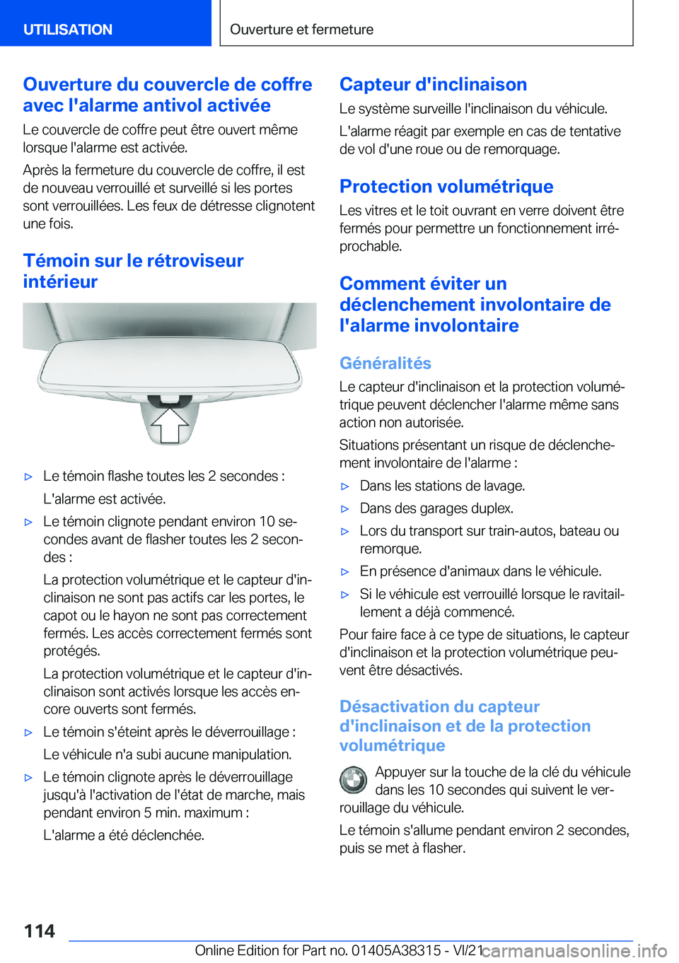 BMW 2 SERIES GRAN COUPE 2022  Notices Demploi (in French) �O�u�v�e�r�t�u�r�e��d�u��c�o�u�v�e�r�c�l�e��d�e��c�o�f�f�r�e
�a�v�e�c��l�'�a�l�a�r�m�e��a�n�t�i�v�o�l��a�c�t�i�v�é�e
�L�e��c�o�u�v�e�r�c�l�e��d�e��c�o�f�f�r�e��p�e�u�t��ê�t�r�e��o�u