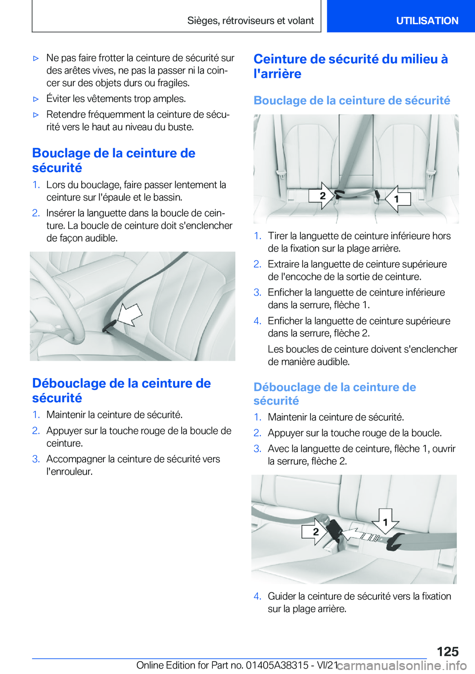 BMW 2 SERIES GRAN COUPE 2022  Notices Demploi (in French) 'x�N�e��p�a�s��f�a�i�r�e��f�r�o�t�t�e�r��l�a��c�e�i�n�t�u�r�e��d�e��s�é�c�u�r�i�t�é��s�u�r�d�e�s��a�r�ê�t�e�s��v�i�v�e�s�,��n�e��p�a�s��l�a��p�a�s�s�e�r��n�i��l�a��c�o�i�nj
�c